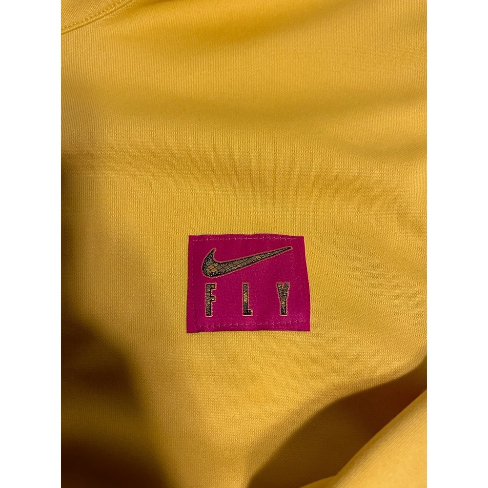 New Nike Women Dri-Fit Vivid Sulfur Yellow Retro Fly Zip Basketball Jacket XXL - Picture 5 of 10